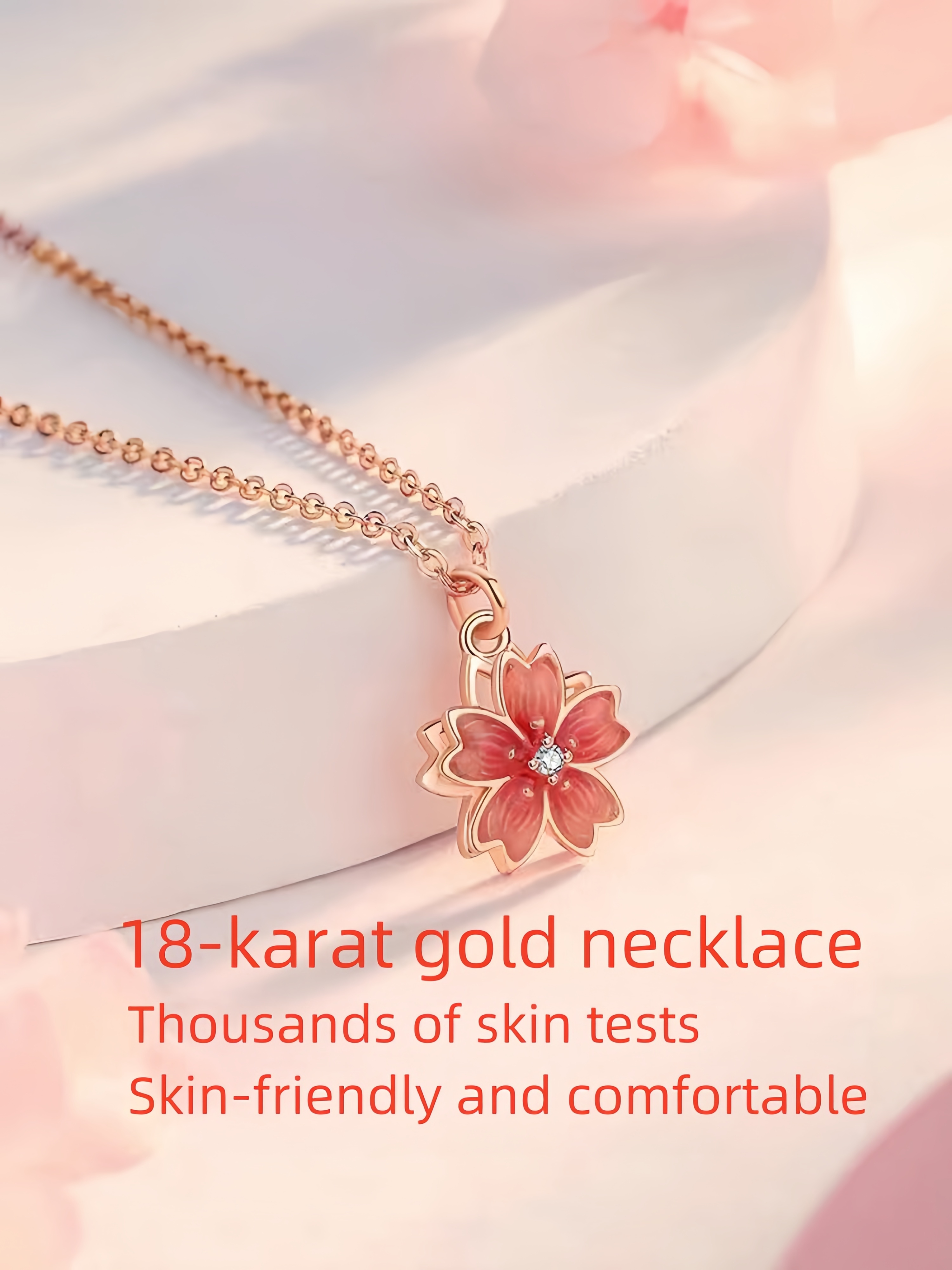 sterling-silver-peach-blossom-necklaceBeautiful ornaments make beautiful women