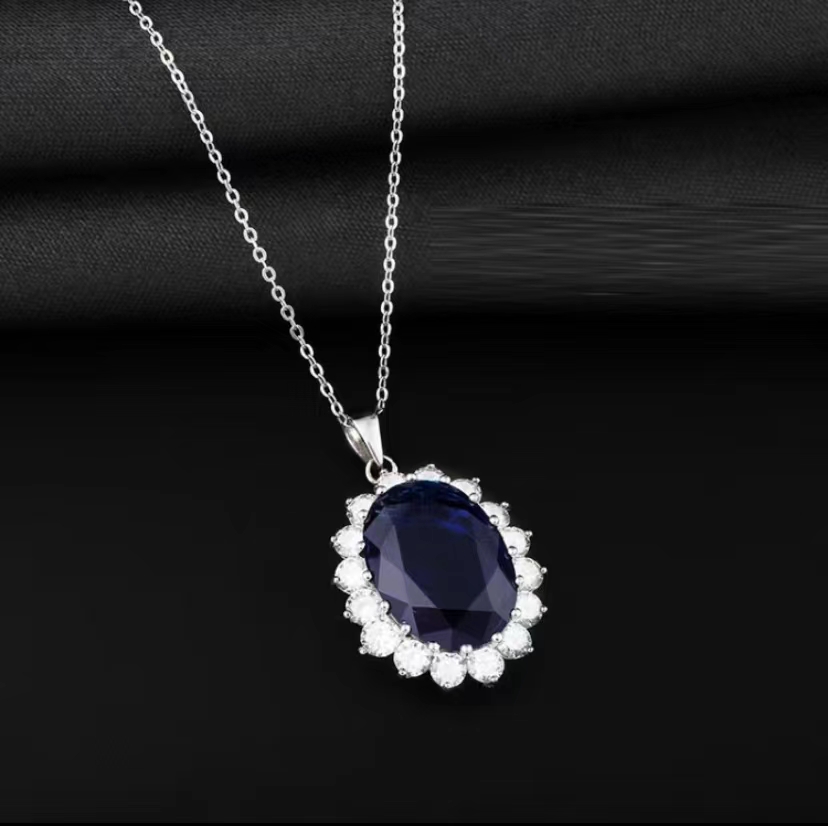 Royal Sapphire Necklace, add color to life, let the mood more comfortable