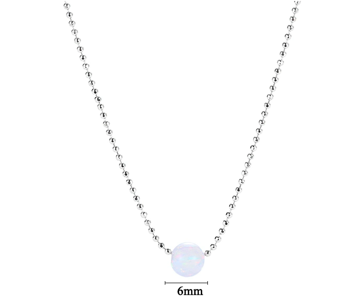 White opal necklace, small size, big connotation