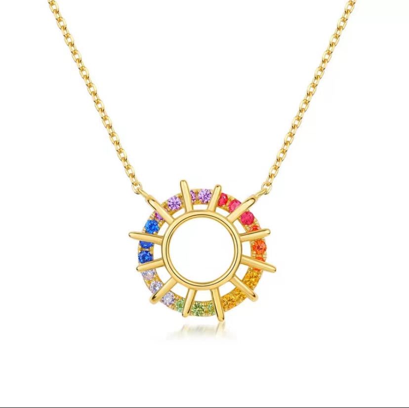 Rainbow sunflower necklaceResplendent, the interpretation of self-assertion