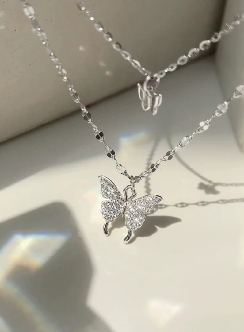 Layered butterfly necklace, my aesthetics are interpreted by you