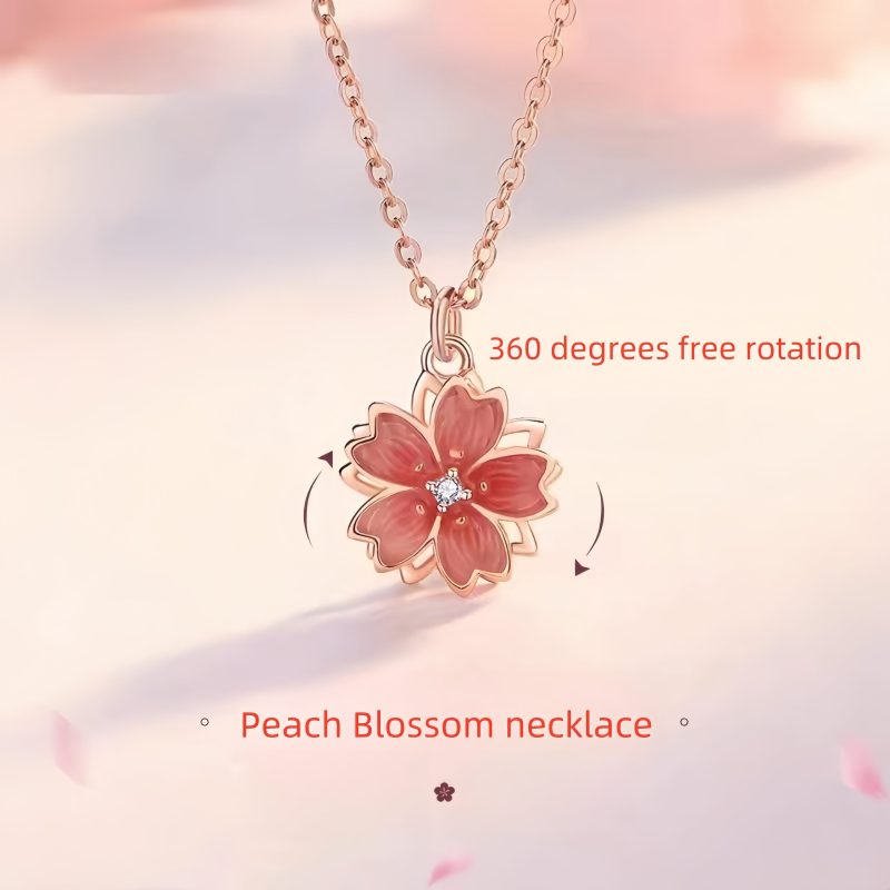 sterling-silver-peach-blossom-necklaceBeautiful ornaments make beautiful women