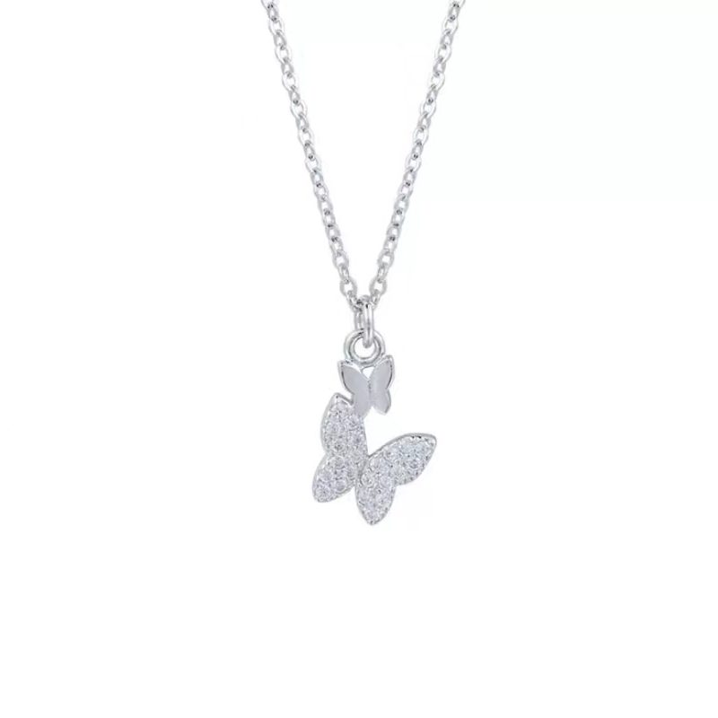 Butterfly charm pendant necklace, in the romantic life, I met you
