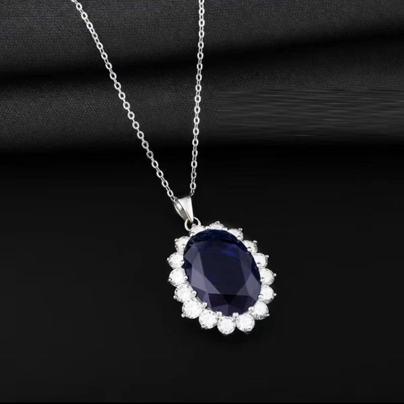 Royal Sapphire Necklace, add color to life, let the mood more comfortable