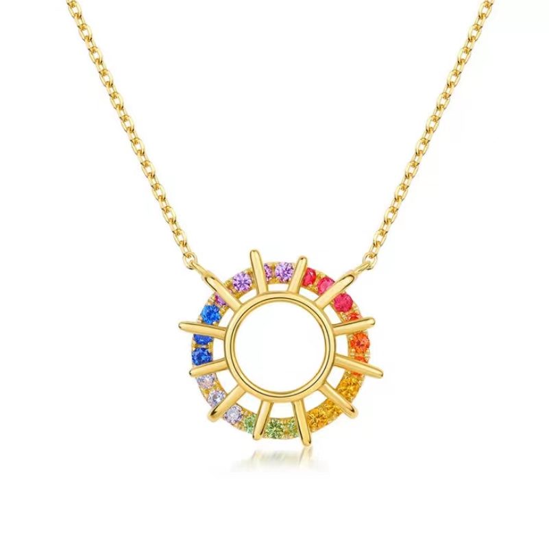 Rainbow sunflower necklaceResplendent, the interpretation of self-assertion