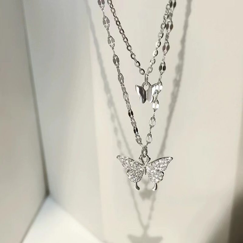 Layered butterfly necklace, my aesthetics are interpreted by you